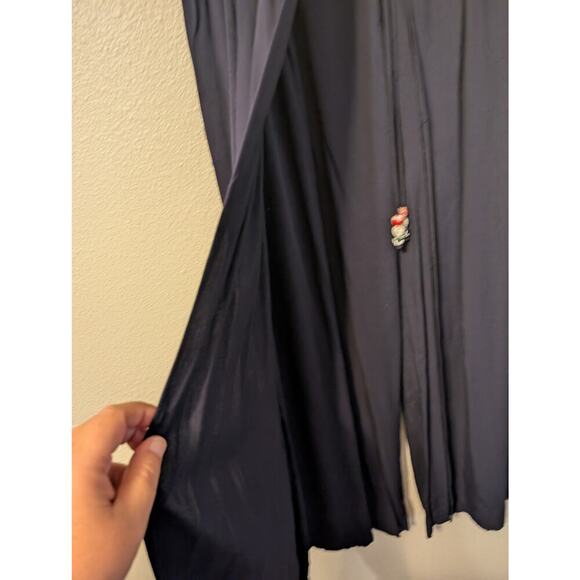 Cristina V Smocked Wide Leg Pants Womens M Pullon Drawstring Loose Flowy - Picture 4 of 9